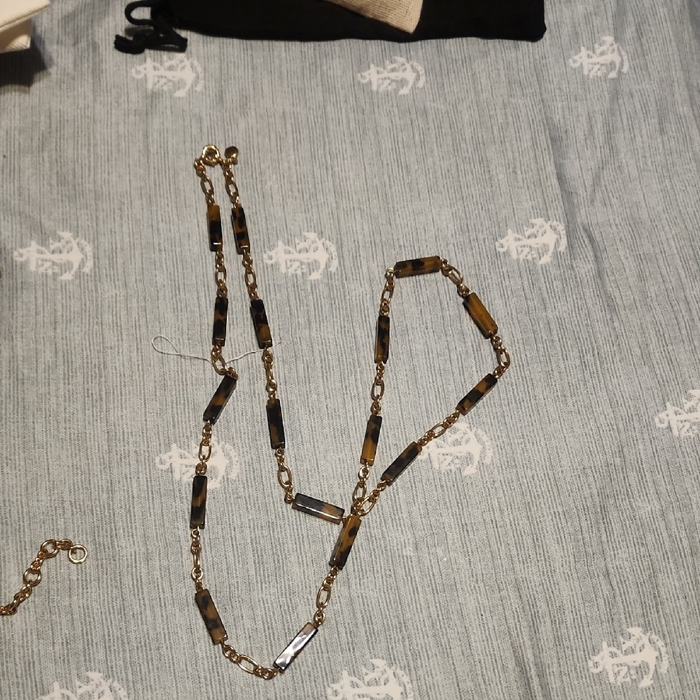 J Crew Tortoise Long Necklace